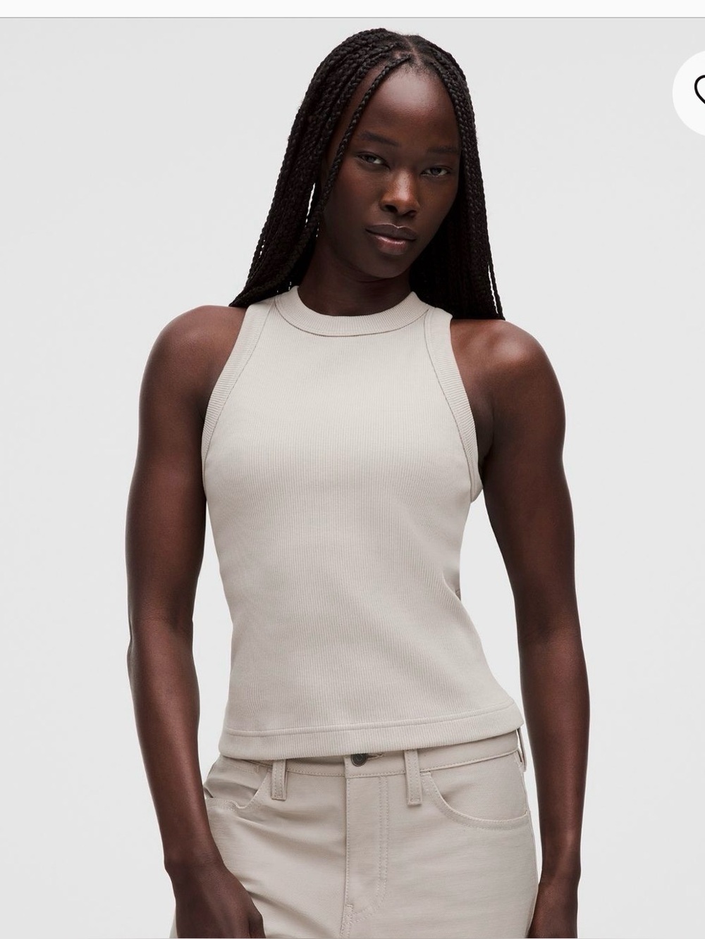 Lululemon Ribbed Heavyweight Cotton Blend Racerback Tank Top